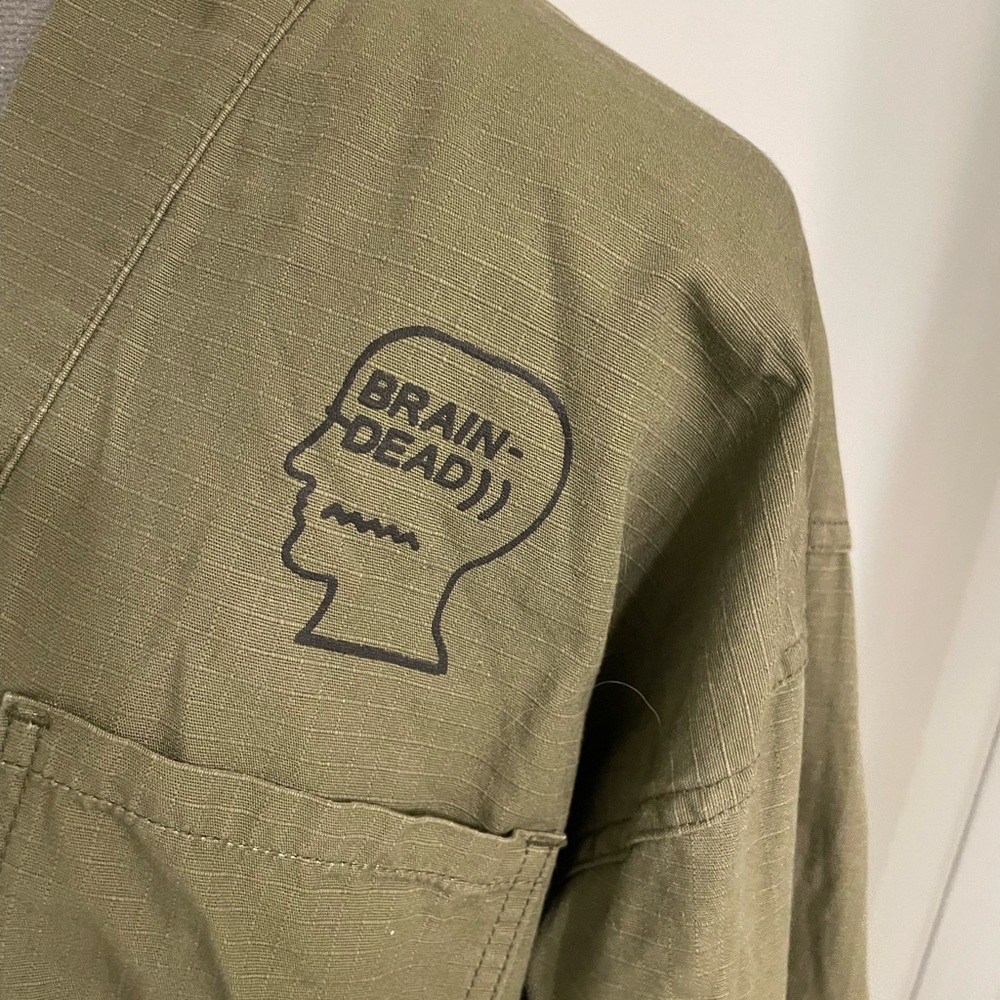 BrainDead Olive Green Kimono Jacket - Picture 3 of 6